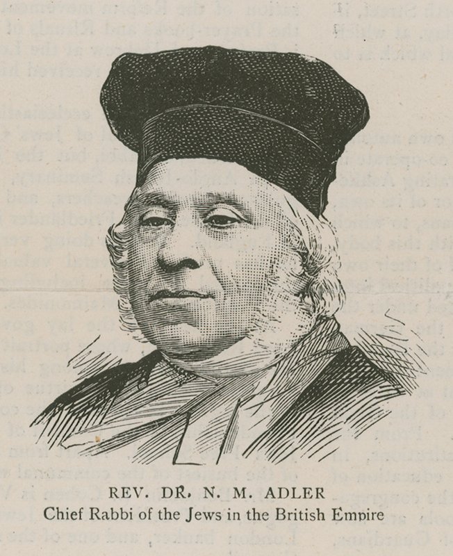 Wielebny Dr N M Adler, Naczelny Rabin Żydów Imperium Brytyjskiego autorstwa English School