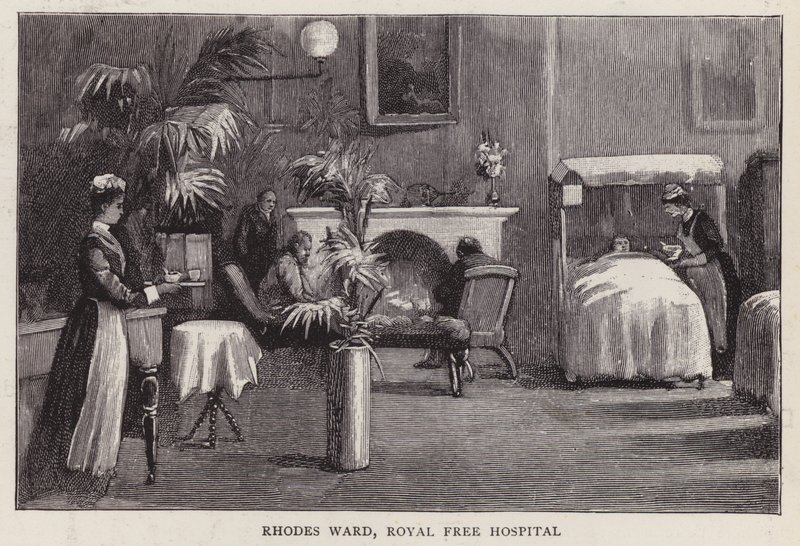 Rhodes Ward, Royal Free Hospital, Londyn (lito) autorstwa English School