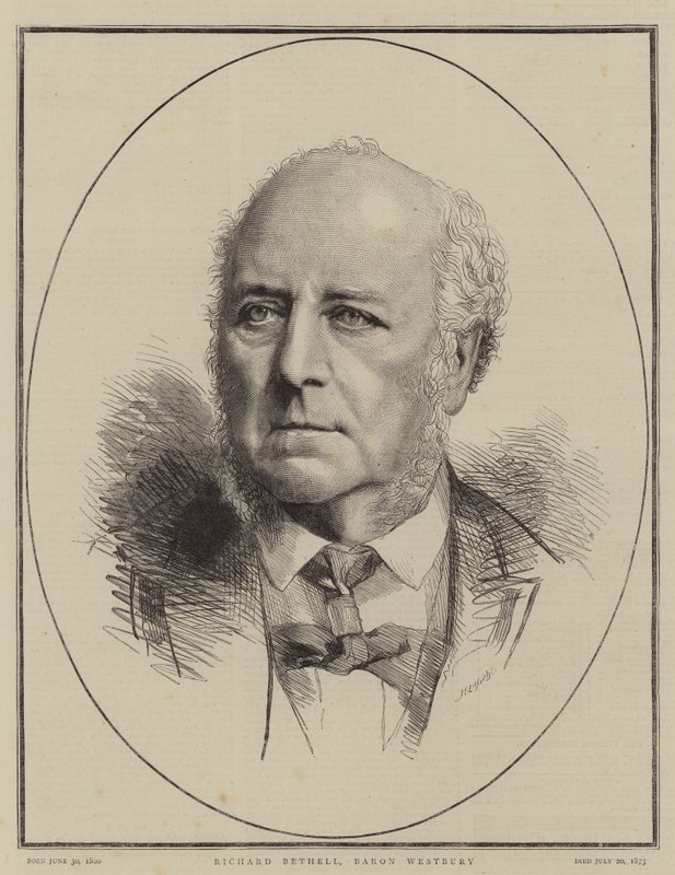 Richard Bethell, Baron Westbury (Grawerowanie) autorstwa English School