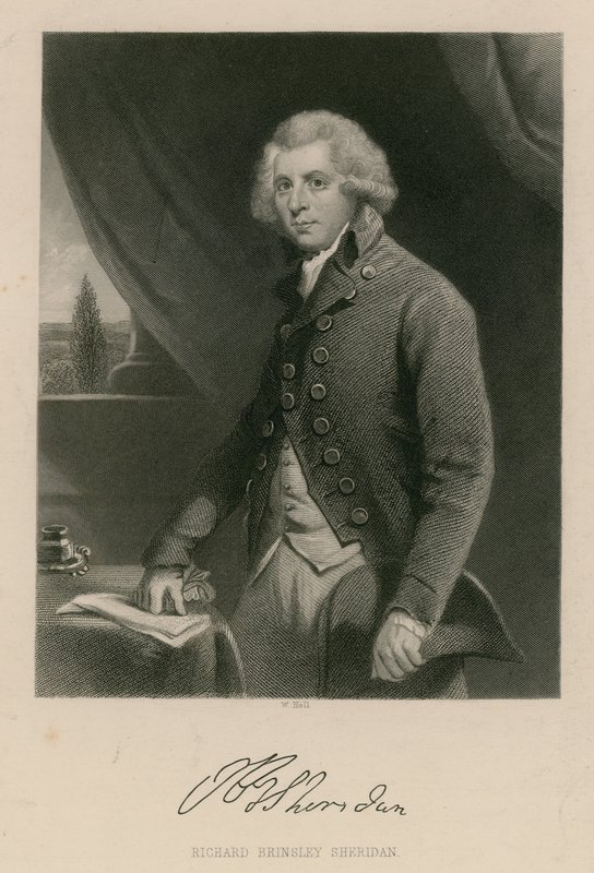 Richard Brinsley Sheridan, dramaturg, poeta i kierownik teatru autorstwa English School