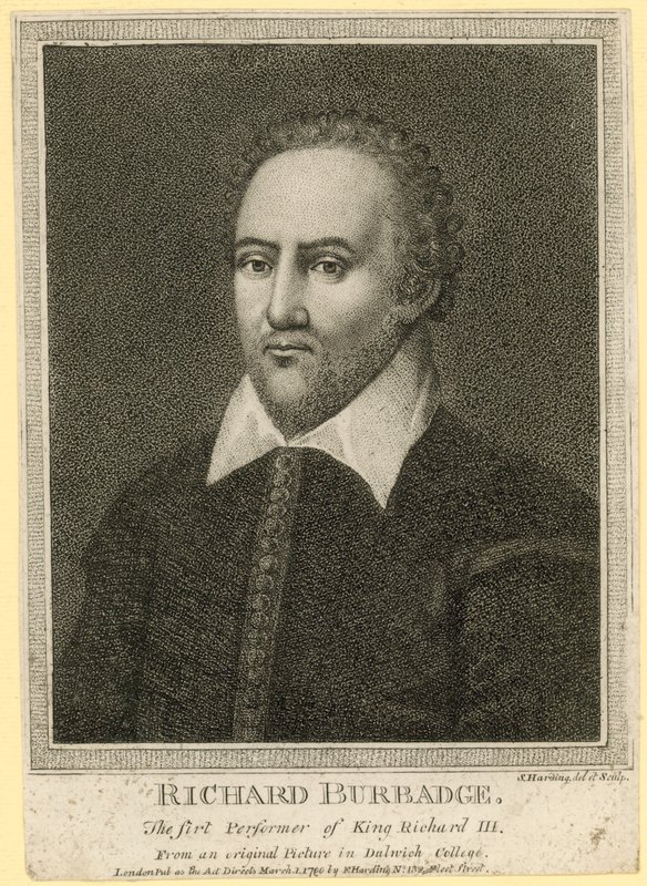 Richard Burbadge, pierwszy wykonawca Króla Ryszarda III autorstwa English School