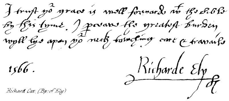 Richard Cox, (bp: z Ely) autorstwa English School
