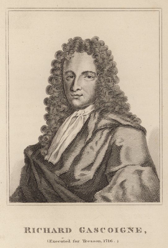 Richard Gascoigne, skazany za zdradę, 1716 autorstwa English School