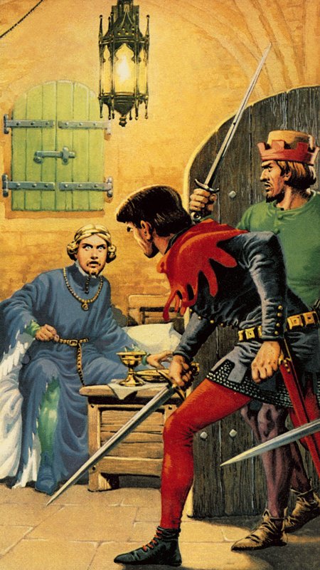 Ryszard II w zamku Pontefract autorstwa English School