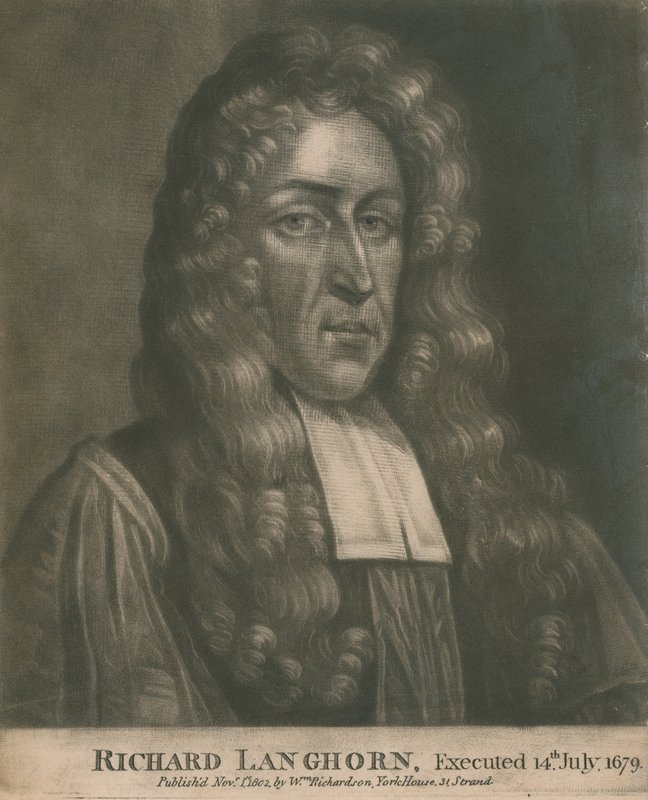 Richard Langhorn, stracony 14 lipca 1679 autorstwa English School