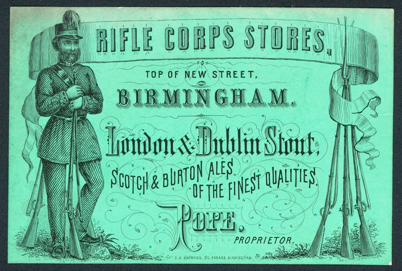 Rifle Corps Stores, karta handlowa właściciela, Pope autorstwa English School
