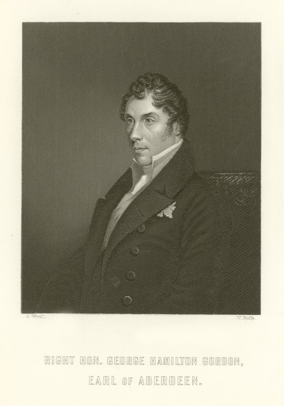 Prawy sędzia George Hamilton Gordon, hrabia Aberdeen autorstwa English School
