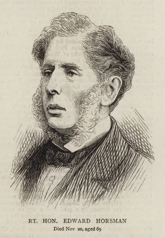 Wielmożny Edward Horsman (rycina) autorstwa English School