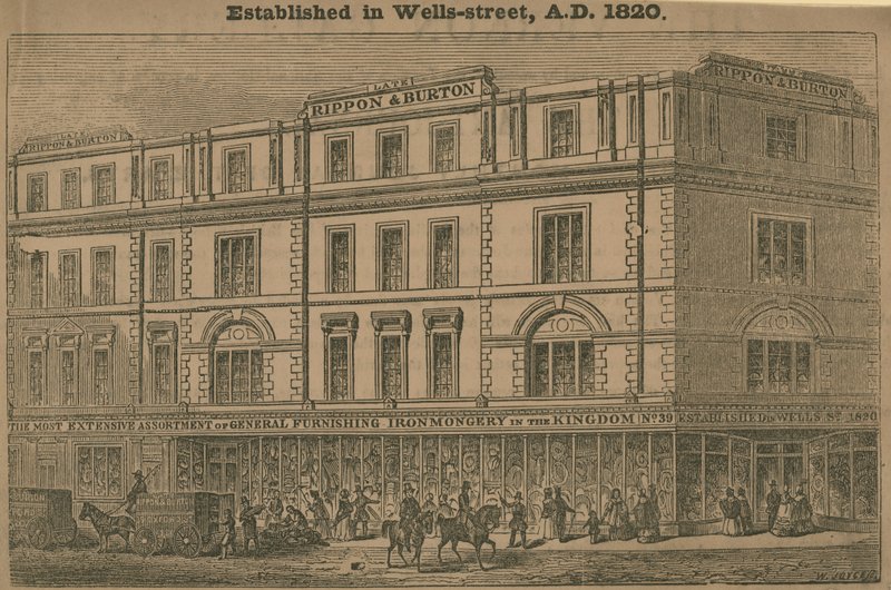 Rippon and Burton, dom towarowy, założony 1820 autorstwa English School