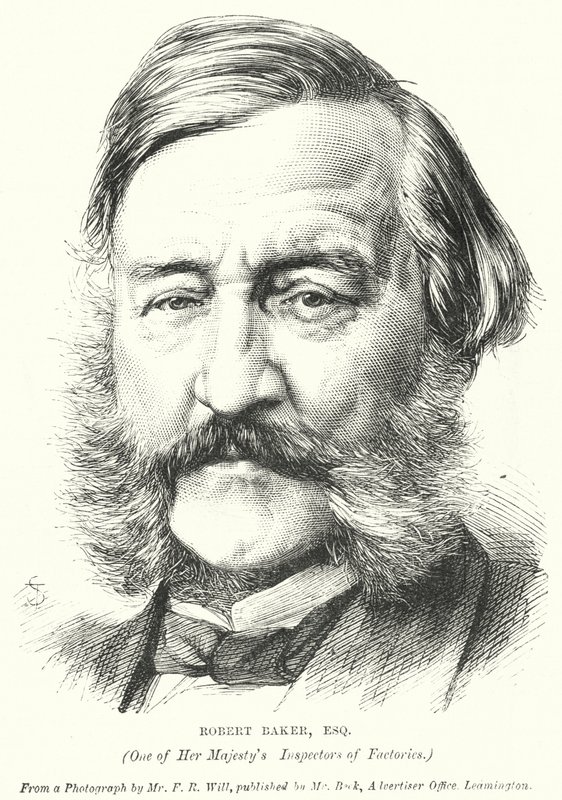 Robert Baker, jeden z inspektorów fabryk Jej Królewskiej Mości (grafika) autorstwa English School