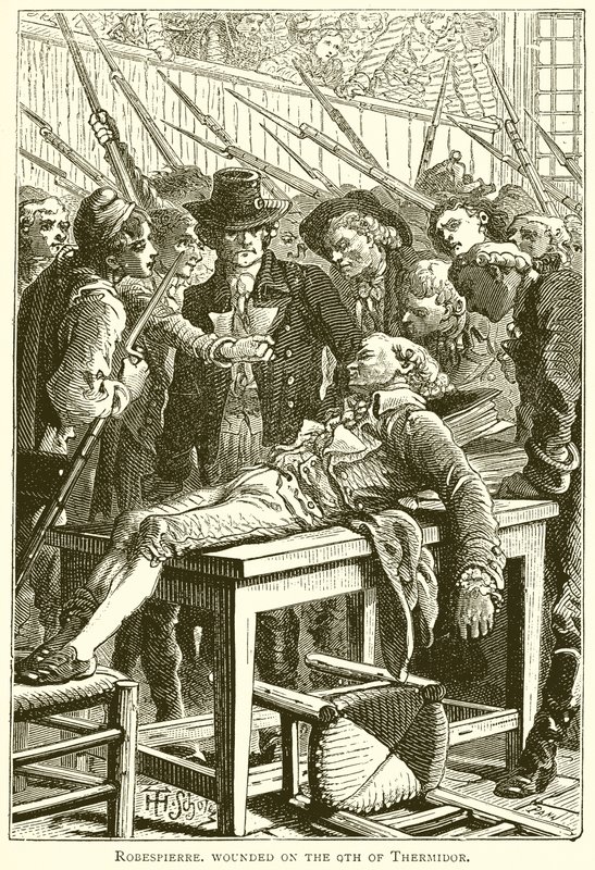 Robespierre ranny 9 dnia termidora autorstwa English School