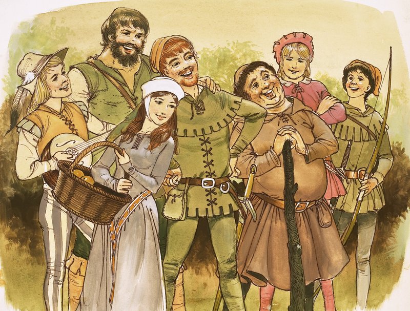 Robin Hood i jego weseli ludzie autorstwa English School