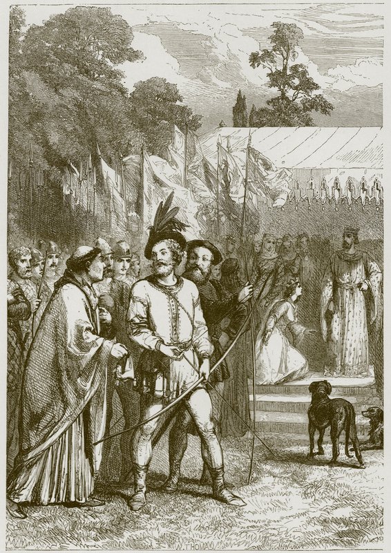 Robin Hood i królowa Katarzyna autorstwa English School