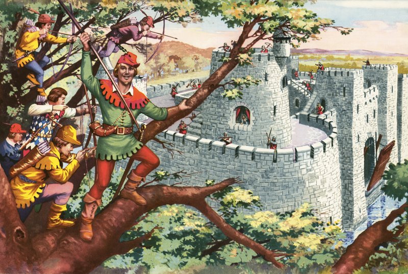Robin Hood i jego wesoły ludzie autorstwa English School