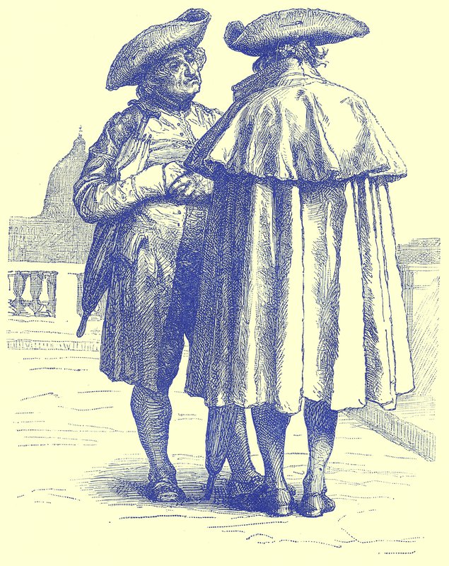 Kapłani rzymscy, ilustracja z Illustrated Travels, pod redakcją H. W. Batesa, wydana ok. 1880 r. (obraz ulepszony cyfrowo) autorstwa English School