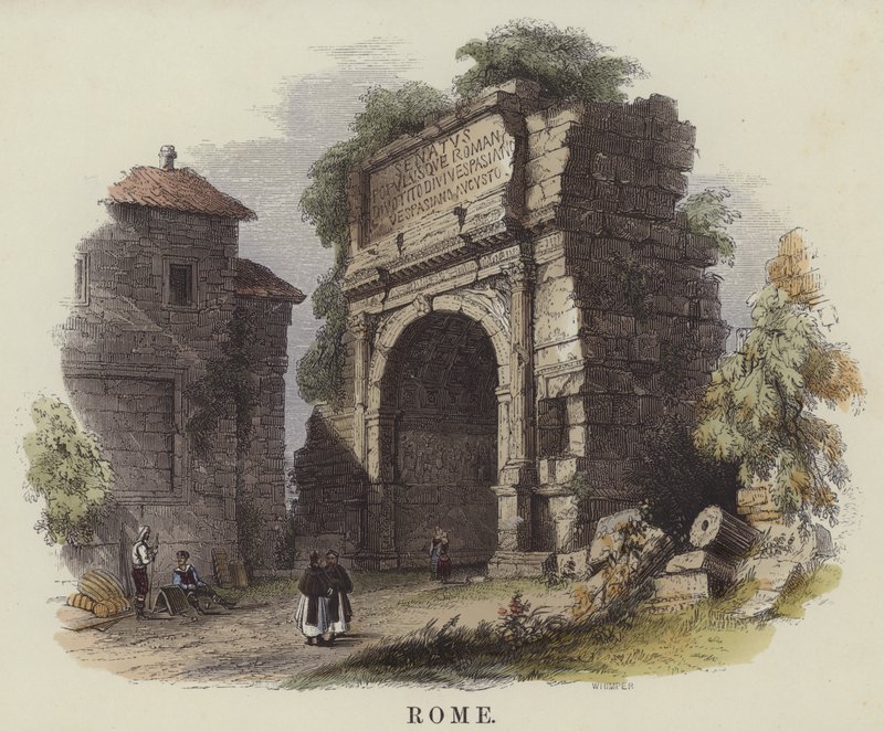 Rzym (kolorowy grawerunek) autorstwa English School