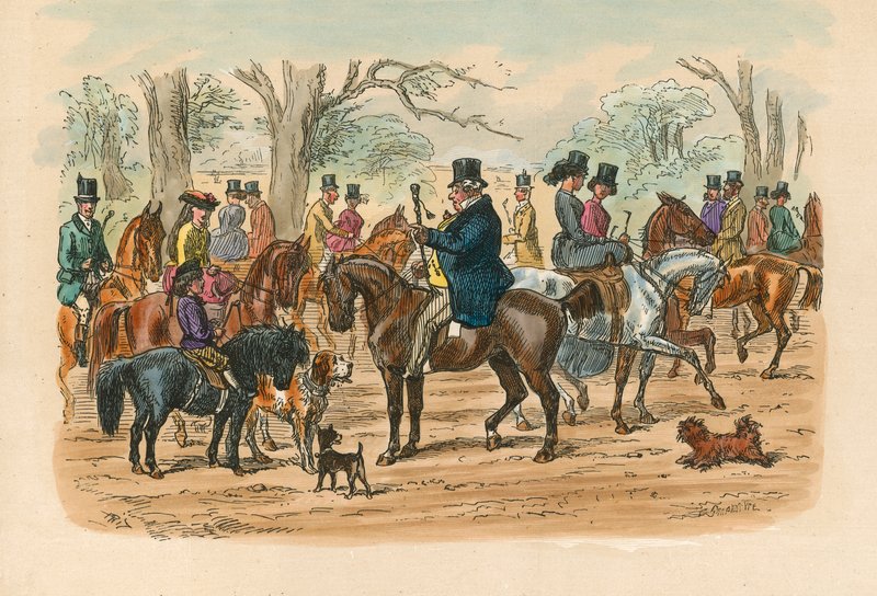 Rotten Row, Hyde Park, Londyn autorstwa English School