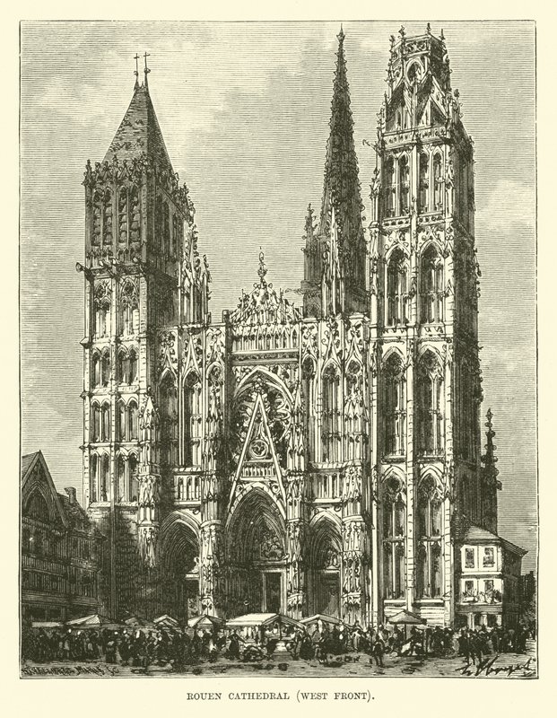 Katedra w Rouen, front zachodni autorstwa English School