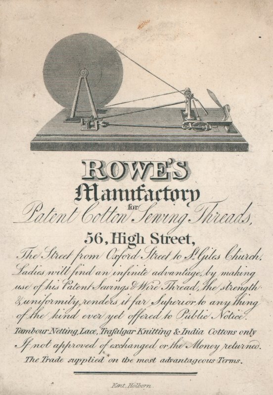 Rowes Manufaktura bawełny i nici do szycia, 56 High Street, Oxford autorstwa English School