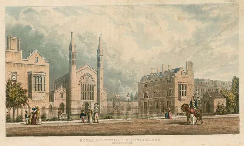 Royal Hospital of St Catherines, Regents Park, Londyn autorstwa English School