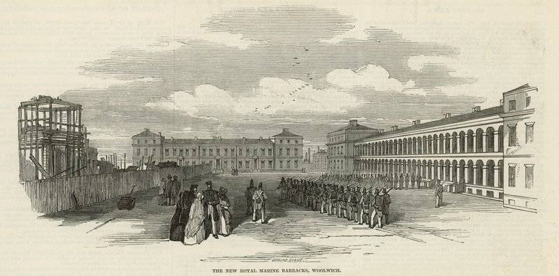 Królewskie koszary morskie w Woolwich autorstwa English School