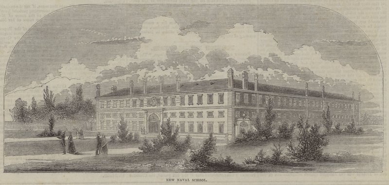 Royal Naval School, Deptford (grafika) autorstwa English School