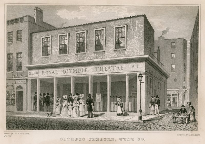 Royal Olympic Theatre, Wych Street, Londyn autorstwa English School