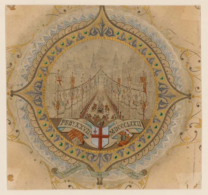 Królewska Procesja z wizytą Jej Królewskiej Mości w Katedrze Św. Pawła w Londynie, 27 lutego 1872 r autorstwa English School