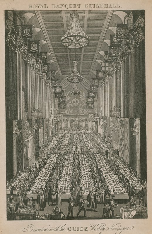 Królewski bankiet, Guildhall, Londyn autorstwa English School