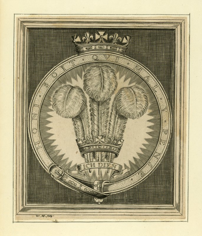 Królewskie motto. Honi Soit Qui Mal Y Pense autorstwa English School