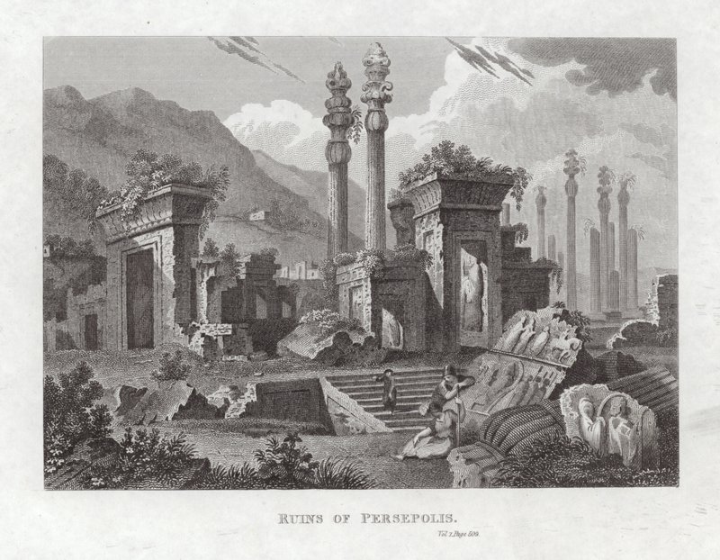 Ruiny Persepolis autorstwa English School