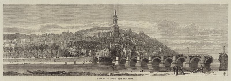 Ruiny Św. Chmury, od strony rzeki (rycina) autorstwa English School