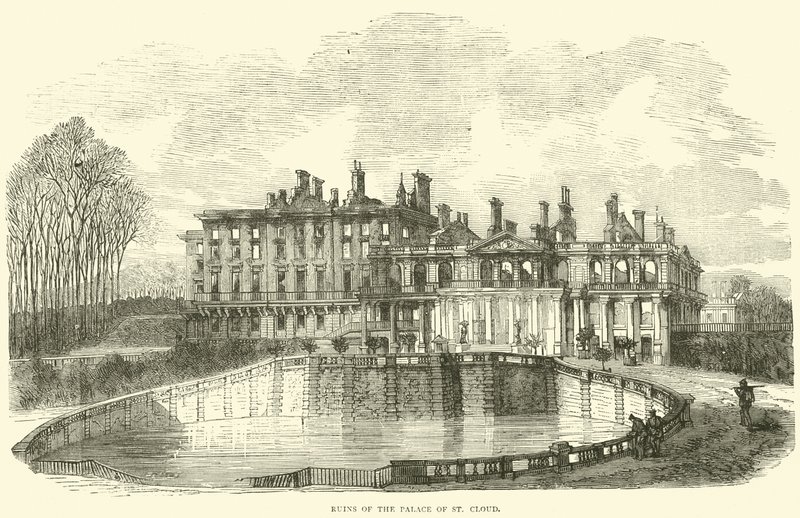 Ruiny Pałacu Św. Chmury, październik 1870 autorstwa English School