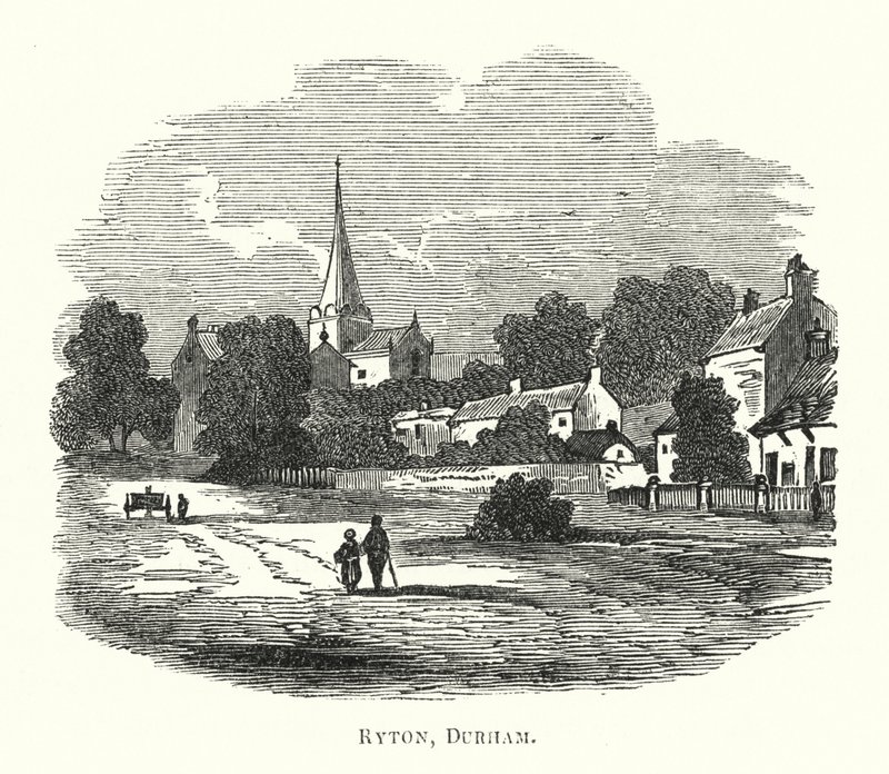 Ryton, Durham (grawerowanie) autorstwa English School