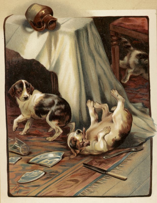 Smutne zakończenie (chromolitho) autorstwa English School