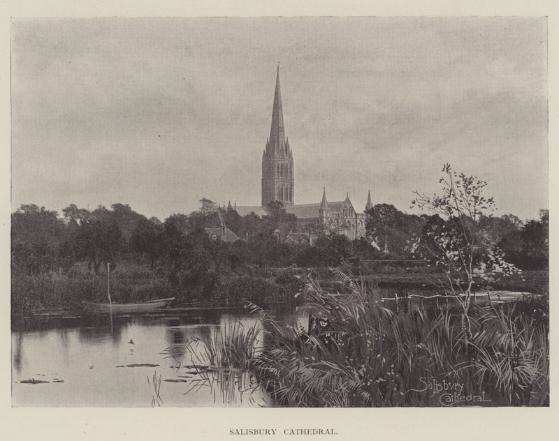 Katedra w Salisbury (rycina) autorstwa English School