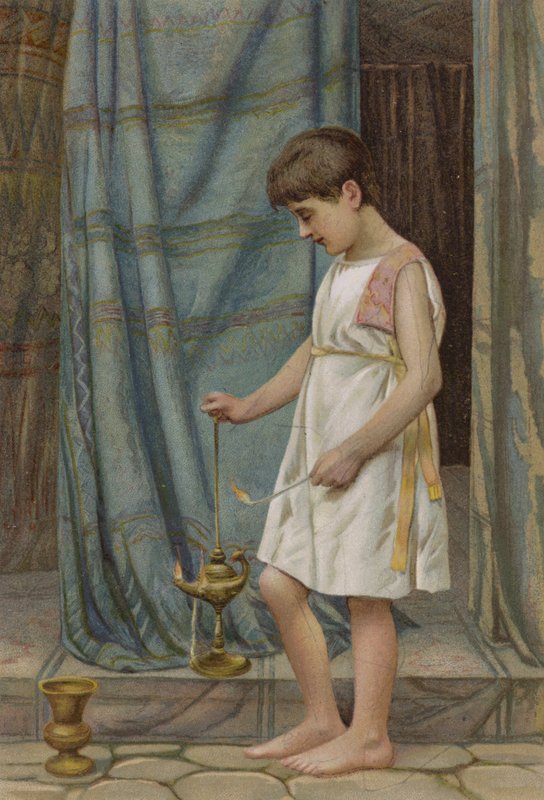 Samuel w świątyni autorstwa English School