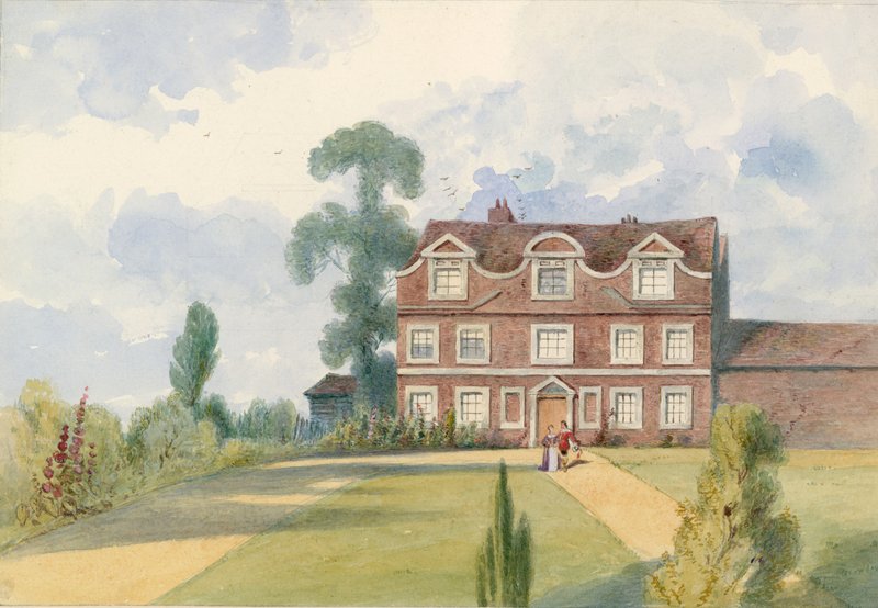 Sandford Manor House, Fulham, Londyn, dawniej siedziba Nell Gwynne (wc na papierze) autorstwa English School