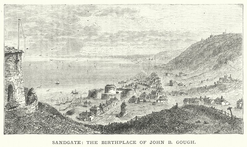 Sandgate, miejsce narodzin Johna B. Gougha (rycina) autorstwa English School