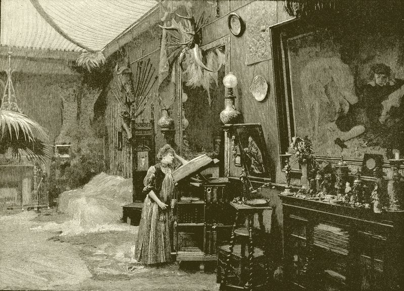 Sarah Bernhardt w swojej pracowni autorstwa English School