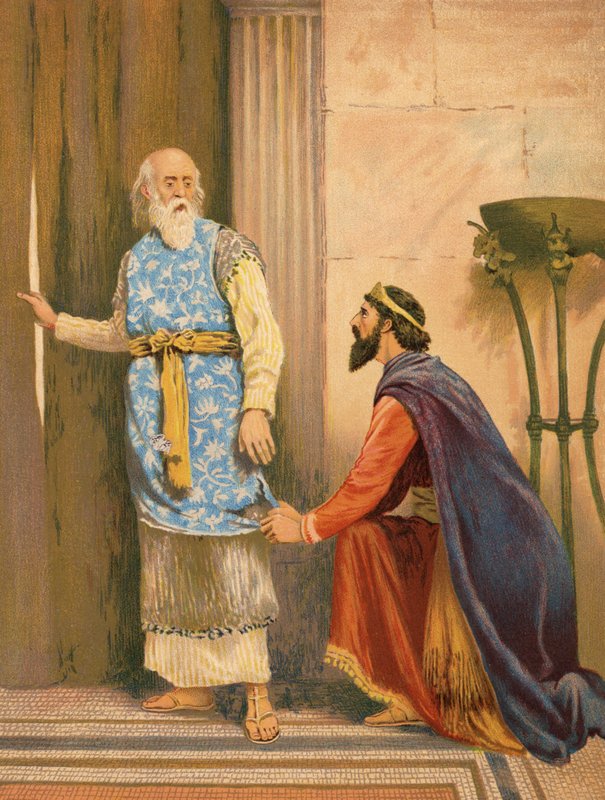 Saul i Samuel, I Samuel, XV, 27 (kolor lito) autorstwa English School