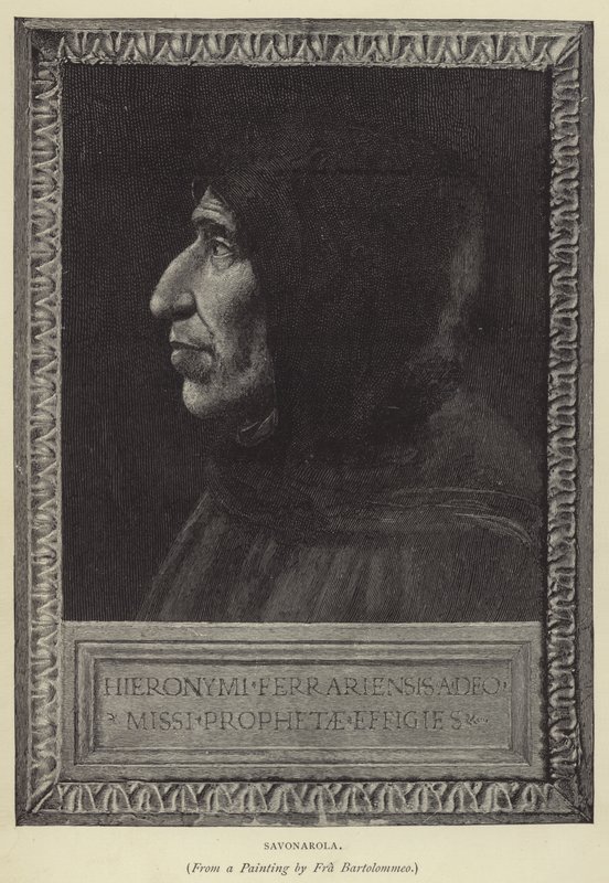 Savonarola (grawerowanie) autorstwa English School