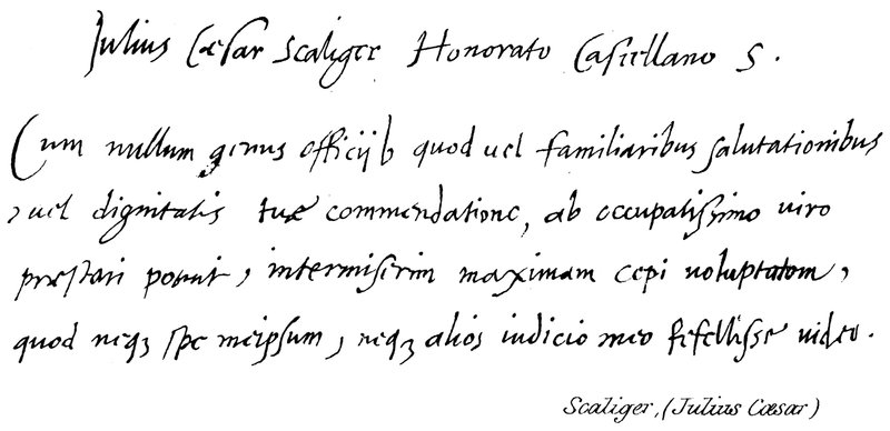 Scaliger, Juliusz Cezar autorstwa English School