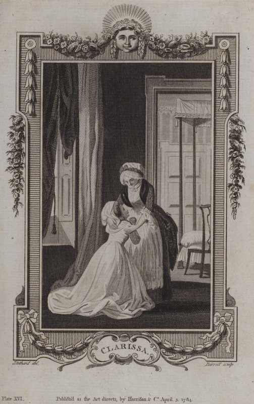 Scena z Clarissy — Samuel Richardson autorstwa English School