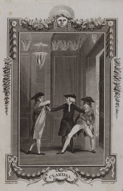 Scena z Clarissy — Samuel Richardson autorstwa English School