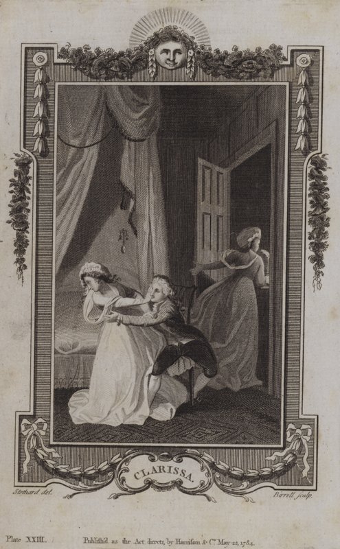 Scena z Clarissy — Samuel Richardson autorstwa English School