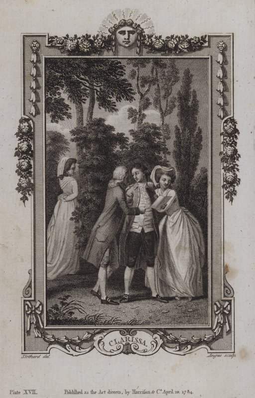 Scena z Clarissy — Samuel Richardson autorstwa English School
