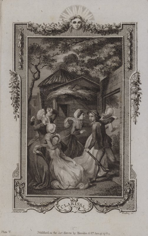 Scena z Clarissy — Samuel Richardson autorstwa English School