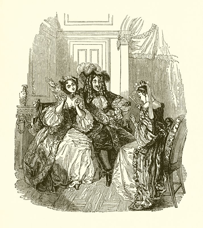 Scena z cennych szyderstw autorstwa English School