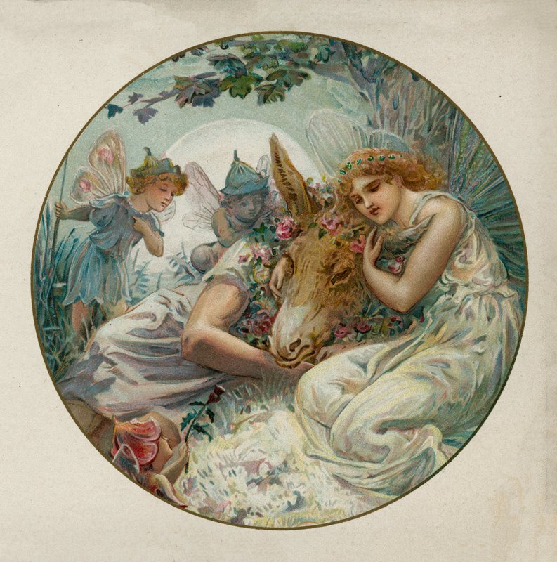 Scena ze Snu nocy letniej Szekspira (chromolitho) autorstwa English School